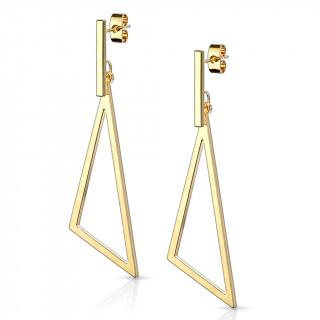 Boucles d'oreilles  triangle scalne dor (paire)