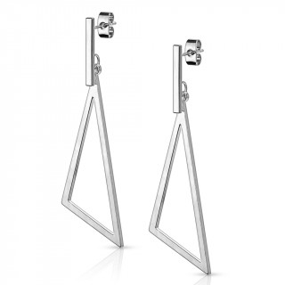 Boucles d'oreilles  triangle scalne inox (paire)