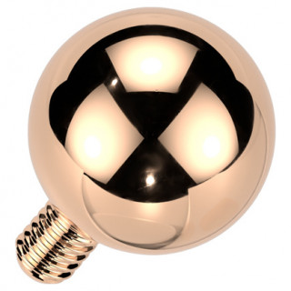 Boule de fixation piercing en titane cuivr (pour tige filetage interne)