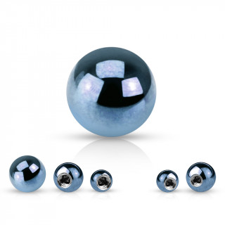 Boule de piercing bleu clair en acier titanium IP (remplacement)