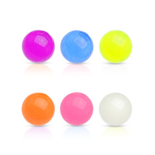 Boule de piercing en acrylique fluorescent (remplacement)