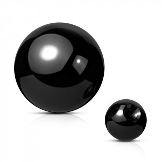 Boule de piercing noire en acier titanium PVD (remplacement)