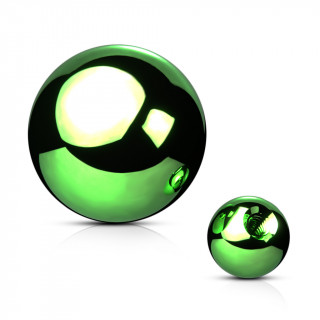 Boule de piercing verte en acier titanium PVD (remplacement)