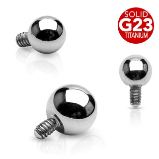 Boule de remplacement piercing en titane grade 23 (pour tige filetage interne)