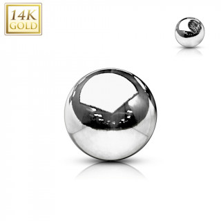 Boule de remplacement pour piercing en or blanc 14 carats