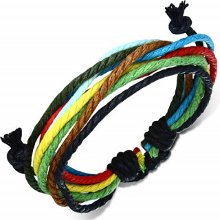 Bracelet de cordes multicolores