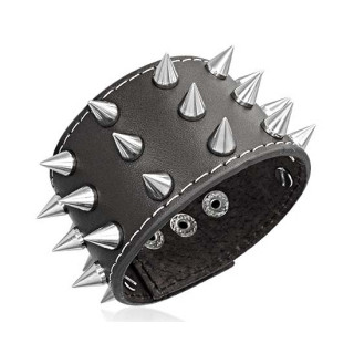 Bracelet homme cuir Threefold Spike