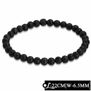 Bracelet homme en perles de pierre volcanique