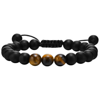 Bracelet homme perles d'Agate et Oeil de Tigre