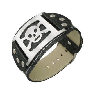 Bracelet homme similicuir Skull