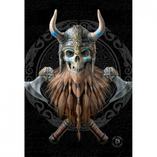 Carte postale Effets 3D  Viking et haches croises - Anne Stokes