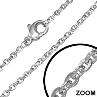 Chaine femme acier  maillons ovales croiss