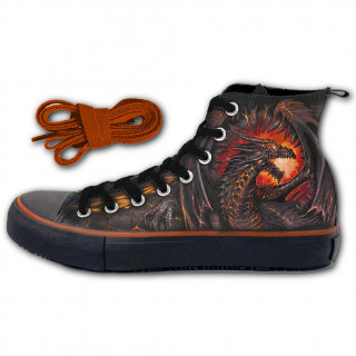 Chaussures gothiques Sneakers homme  dragon flamboyant