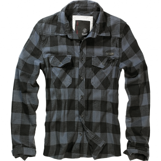 Chemise homme  carreaux noirs et gris - Brandit