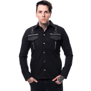 Chemise homme gothique noire COOPER - Vixxsin