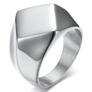 Chevalire homme acier Silver Diamond Design