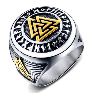 Chevalire homme viking en acier  blason triangles Valknut