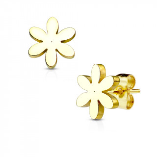 Clous d'oreille dors petites fleurs (paire)