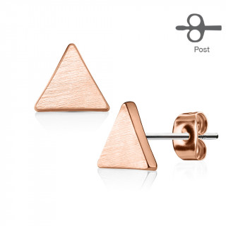 Clous d'oreille triangles cuivrs (paire)