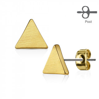 Clous d'oreille triangles dors (paire)