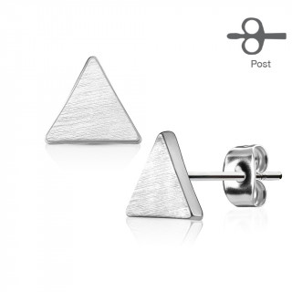Clous d'oreille triangles en acier (paire)