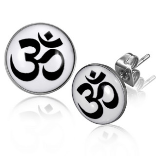 Clous d'oreilles  syllabe sanskrite "Om"