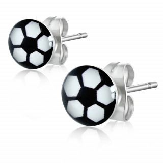 Clous d'oreilles avec imprim ballon de football