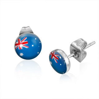 Clous d'oreilles avec imprimé drapeau Australie