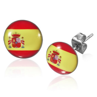 Clous d'oreilles avec imprim drapeau Espagne