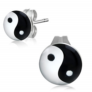 Clous d'oreilles avec symbole Yin et Yang