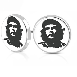 Clous d'oreille acier Che Guevara (Paire)