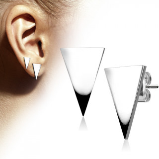 Clous d'oreille triangles en acier inox