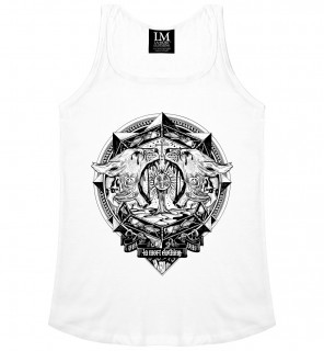 Dbardeur femme gothique Locusts Tank (B/W) - LA Mort Clothing