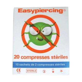 Easypiercing COMPRESSES STERILES - boite de 20