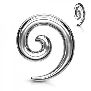 Ecarteur spirale en acier argent  finition miroir