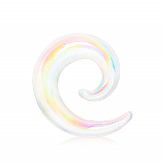 Ecarteur spirale en verre iridescent