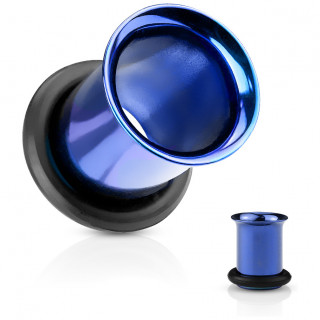 Ecarteur Tunnel bleu en acier  fixation O-ring - 3mm