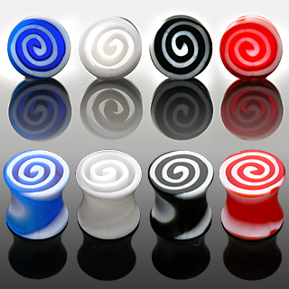 Ecarteur type plug en acrylique à motif tourbillon