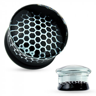 Ecarteur type plug en Pyrex avec nid d'abeilles noir