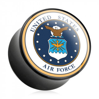 Ecarteur type plug noir  logo U.S. Air Force