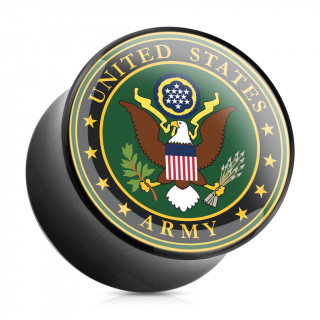 Ecarteur type plug noir  logo U.S. Army