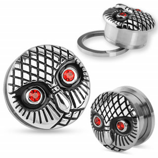 Ecarteur type plug style vintage avec tête de hibou