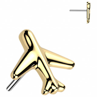 Embout Avion en Titane dor type push-in