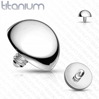 Embout de piercing Dôme Titane G23 (pour tige filetage interne)