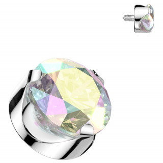 Embout de piercing en Titane  zirconium griff Aurore Borale (pour tige  filetage interne)