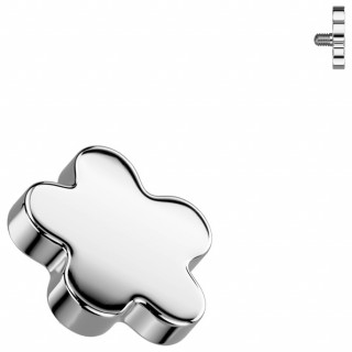 Embout fleur en Titane pour piercing (pour tige filetage interne)