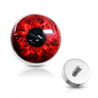 Embout microdermal acier à oeil rouge