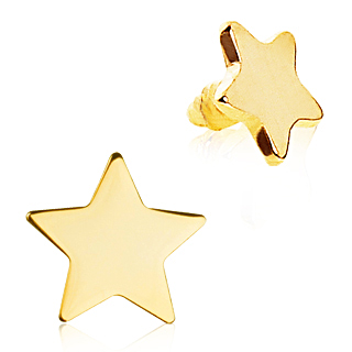 Embout microdermal doré en acier en forme d'étoile