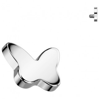 Embout papillon en Titane pour piercing (pour tige filetage interne)