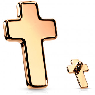 Embout piercing croix Cuivrée en acier (pour filetage interne)